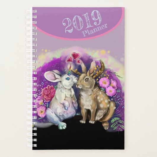 Unibunny Kisses Jackalope Magical Love Planner (Voorkant)