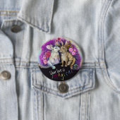 Unibunny Kisses Jackalope Magical Love Ronde Button 7,6 Cm (In situ)