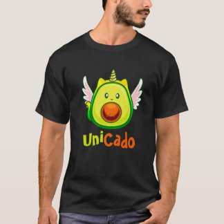 Unicado Funny Unicorn Avocado Design Vegan Vegetar T-shirt