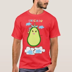 Unicado, Mannen Women Unicorn, Funny Avocado, Agua T-shirt