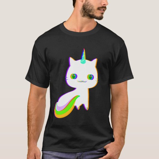 Unicat Caticorn Meowgical Unicorn Cat Mannen T-shirt (Voorkant)