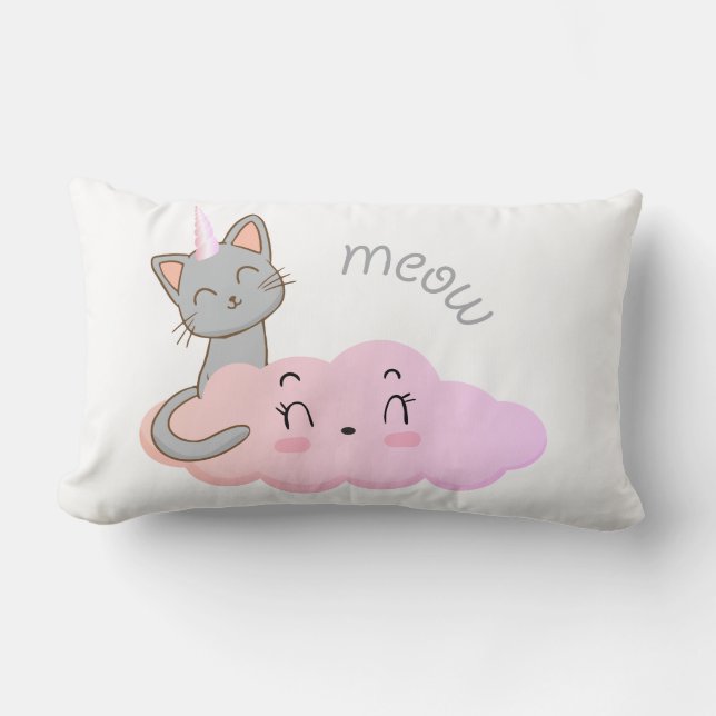 Unicat Cloud Meow Pillow Kussen (Voorkant)