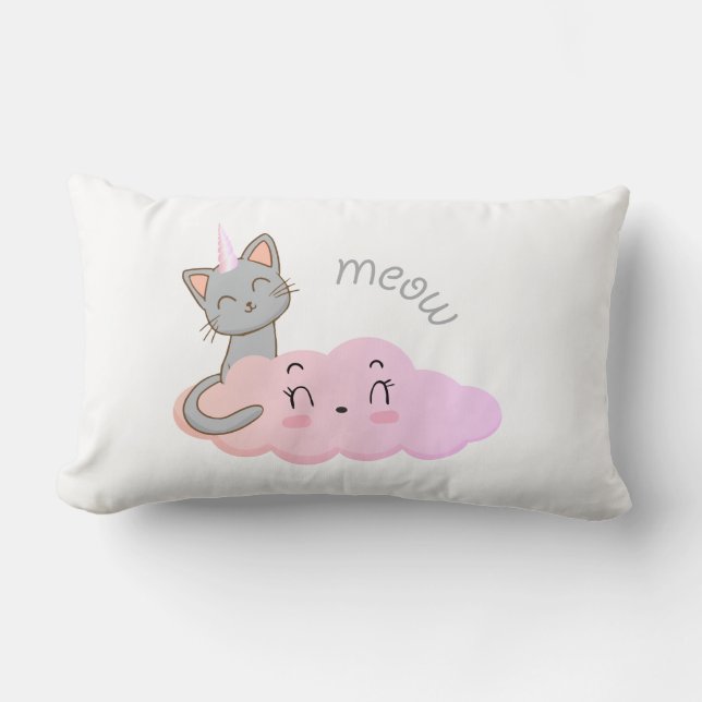 Unicat Cloud Meow Pillow Kussen (Voorkant)