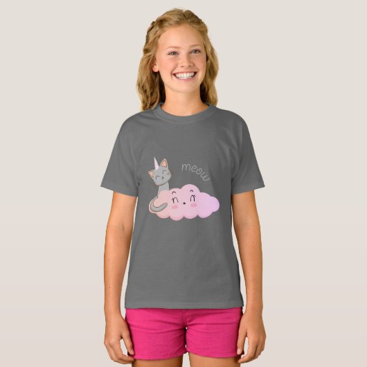 Unicat Cloud Meow T-shirt (Voorkant volledig)