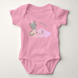 unicat wolk miauw baby body's romper