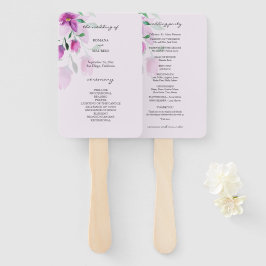 Uniciteit Van Violet Watercolor Kunst Bloemen Handwaaier