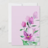 Uniciteit Van Violet Waterverf Kunst Bloemen Kaart (Achterkant)