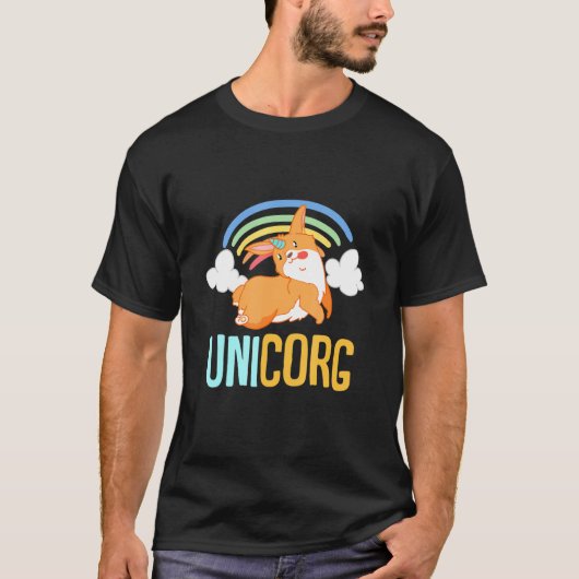 Unicorg Unicorn Corgi Dog T-shirt (Voorkant)