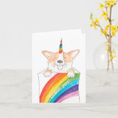 Unicorgi bedankt je kaart (Gele Bloem)