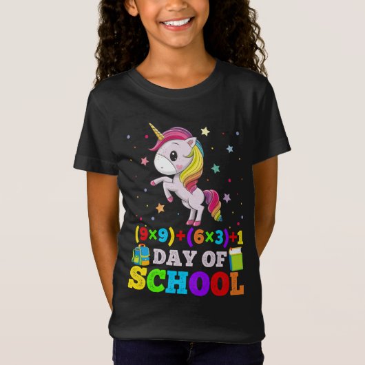 Unicorn 100 dagen slimmer t-shirt (Voorkant)