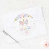 Unicorn 1e Verjaardag Dank u Favor Sticker Label (Envelop)