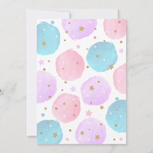 Unicorn 1e verjaardag kaart (Achterkant)