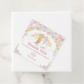 Unicorn 1e verjaardagsfeestje dank je cadeau bedankjes labels (In situ)