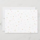 Unicorn 1st Birthday Invitation Floral Rainbow Kaart (Achterkant)