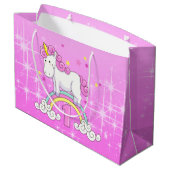 Unicorn 1st Birthday Large Cadeautasje (Achterkant Gekanteld)
