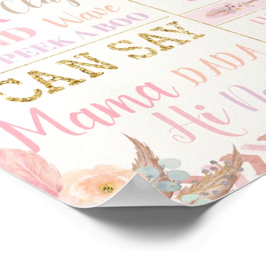 Unicorn 1st Birthday Milestone Birth Stats Poster (Hoek)