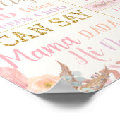 Unicorn 1st Birthday Milestone Birth Stats Poster (Hoek)