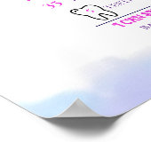 Unicorn 1st Birthday Milestone Poster (Hoek)