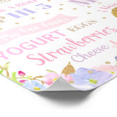 Unicorn 1st Birthday Milestone Poster geboorte Sta (Hoek)