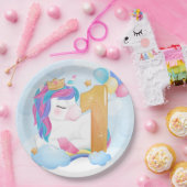 Unicorn 1st Birthday Papieren Bordje (Feest)