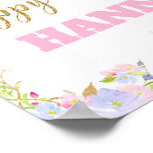 Unicorn 1st Birthday Party Welcome Poster Sign (Hoek)