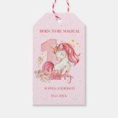 Unicorn 1st Birthday Pink Little Girl  Cadeaulabel (Voorkant)