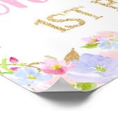 Unicorn 1st Birthday Rainbow Welcome Poster Sign (Hoek)