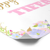 Unicorn 3rd Birthday Party Welcome Poster Sign (Hoek)