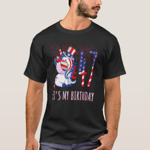 Unicorn 47e verjaardag 4 juli nieuwjaar 47 t-shirt