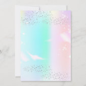 Unicorn 4th Birthday Four Ever Magical Rainbow  Kaart (Achterkant)