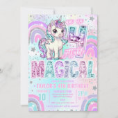 Unicorn 4th Birthday Un-fourgettable Magical Kaart (Voorkant)