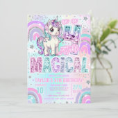Unicorn 4th Birthday Un-fourgettable Magical Kaart (Staand voorkant)
