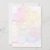 Unicorn 4th Birthday, Unicorn Party Kaart (Achterkant)