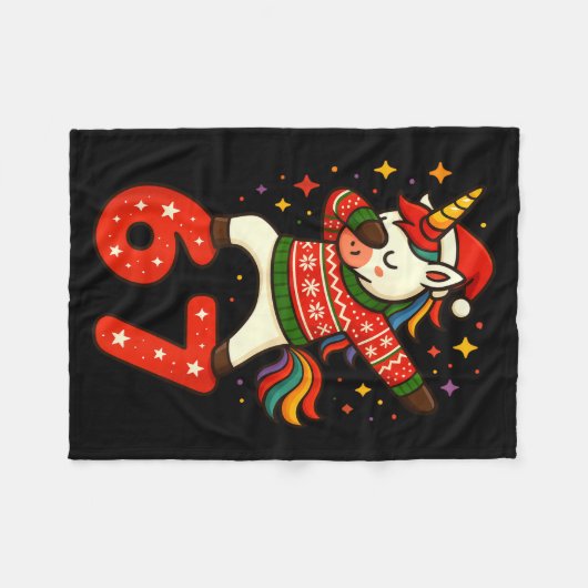 Unicorn 67 Meme Six Seven Funny Christmas  Fleece Deken (Voorkant (Horizontaal))