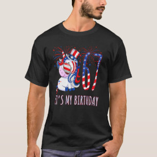 Unicorn 67e verjaardag 4 juli nieuwjaar 67 t-shirt