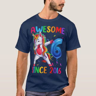 Unicorn 6e geboortedag, Geweldige 6 S T-shirt