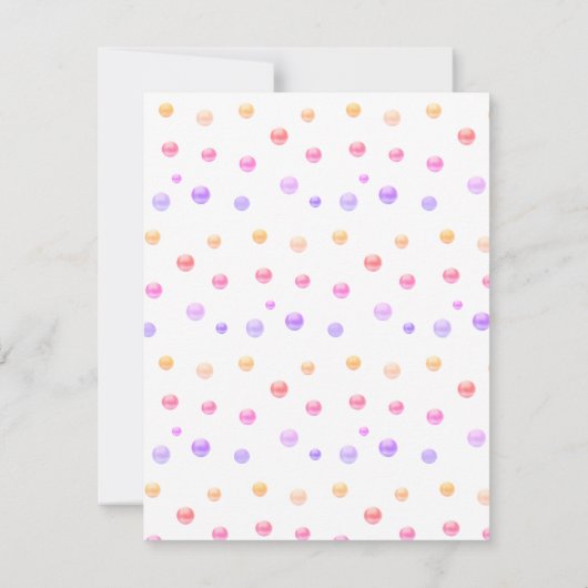 Unicorn 7th Birthday Party Invitation Kaart (Achterkant)