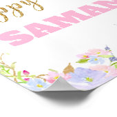 Unicorn 8th Birthday Party Welcome Poster Sign (Hoek)