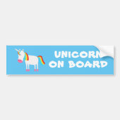 Unicorn aan boord bumpersticker (Voorkant)