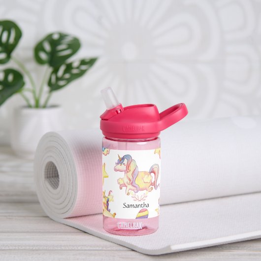 Unicorn Aangepaste kinder waterfles (Yoga)