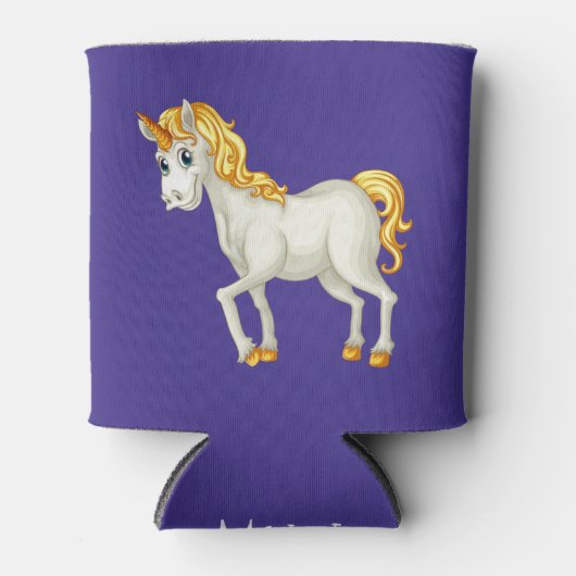 Unicorn aangepaste monogram koelbox blikjeskoeler (Voorkant)