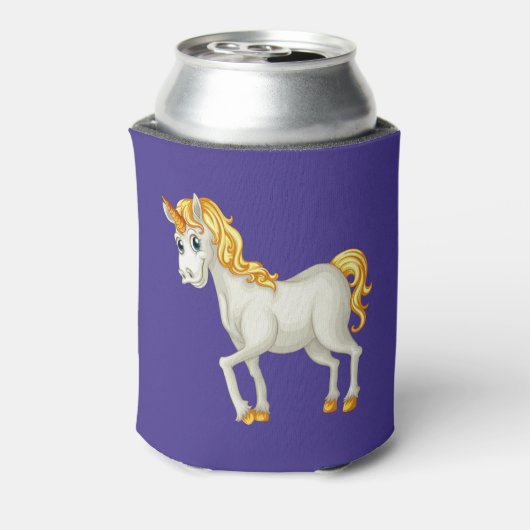 Unicorn aangepaste monogram koelbox blikjeskoeler (Blikje Achterkant)