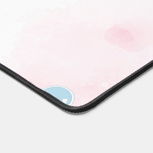 Unicorn aangepaste naam girly bureaumat (Hoek)