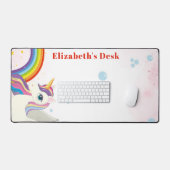 Unicorn aangepaste naam girly bureaumat (Keyboard & Muis)