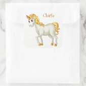 Unicorn aangepaste naam stickers (Tas)