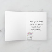 Unicorn Aangepaste naam Verjaardagskaart Kaart (Binnen)