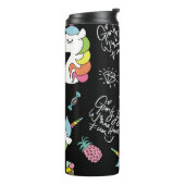 Unicorn, aardbei, ananas, ijsschets thermosbeker (Gedraaid links)