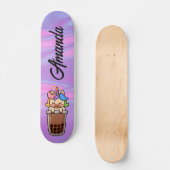 Unicorn abstract persoonlijk skateboard (Voorkant)