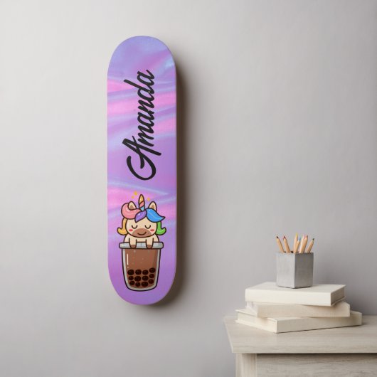 Unicorn abstract persoonlijk skateboard (Muurkunst)