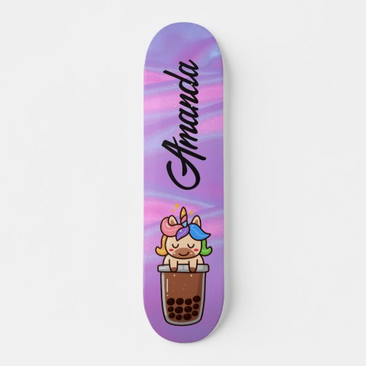 Unicorn abstract persoonlijk skateboard (Voorkant)